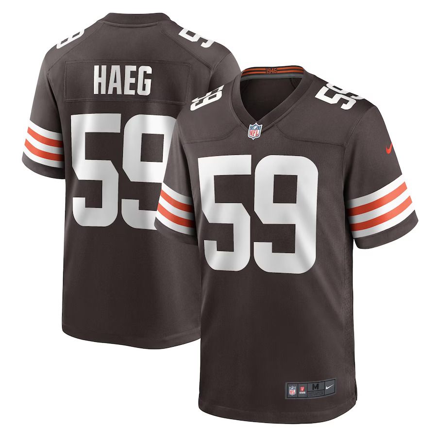 Men Cleveland Browns #59 Joe Haeg Nike Brown Game Player NFL Jersey->cleveland browns->NFL Jersey